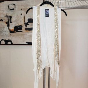 Free People Gold Sequin Vest S/P (Rare)